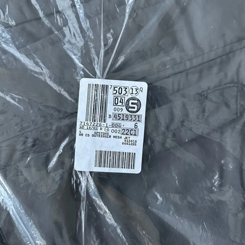 Lands’ End CS Outrigger Mesh Lined Jacket w/Hood Storm Flap Soapstone Small NWT